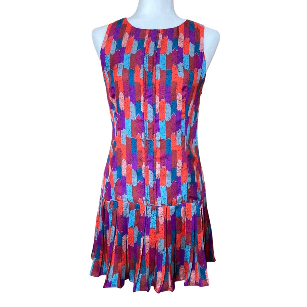 Fossil Women's sleeveless multi-color drop waist dress, Sz XS - Picture 3 of 17